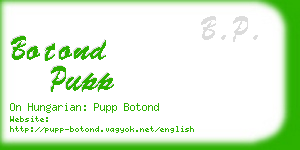 botond pupp business card